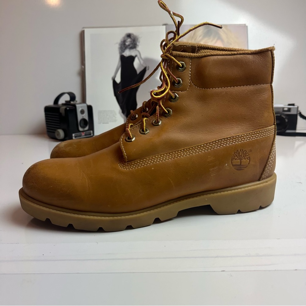 Timberland Wheat Leather Boots | Y2K Heritage Workwear Dadcore 11M - Picture 2 of 12